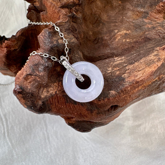 ĀN |  Lavender Jadeite Doughnut Necklace