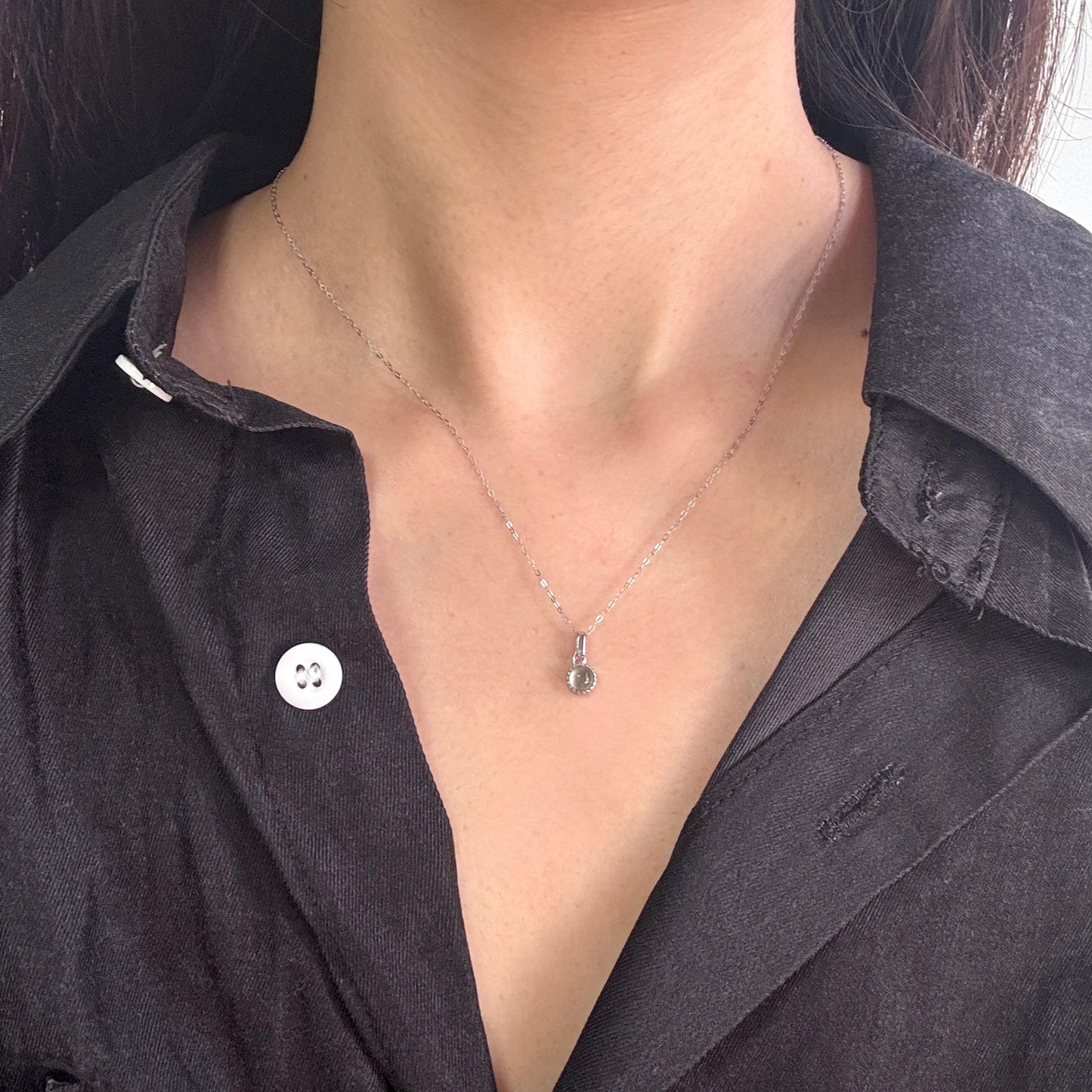 Petite Jadeite Necklace- Blue