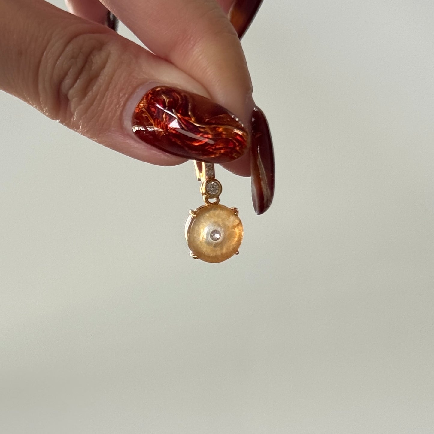 Ān Jadeite Necklace- Orange