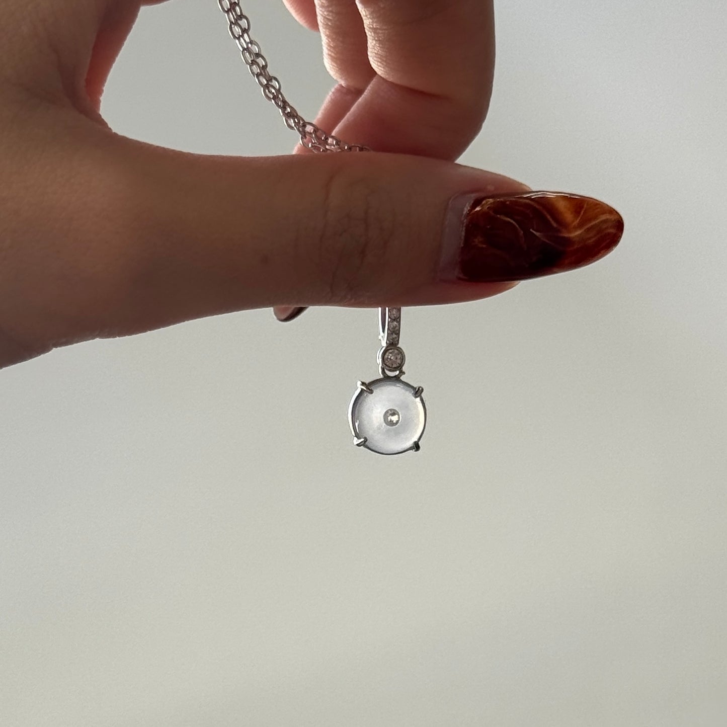 Ān Jadeite Necklace- Icy Purple