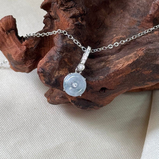 Ān Jadeite Necklace- Purple Floral