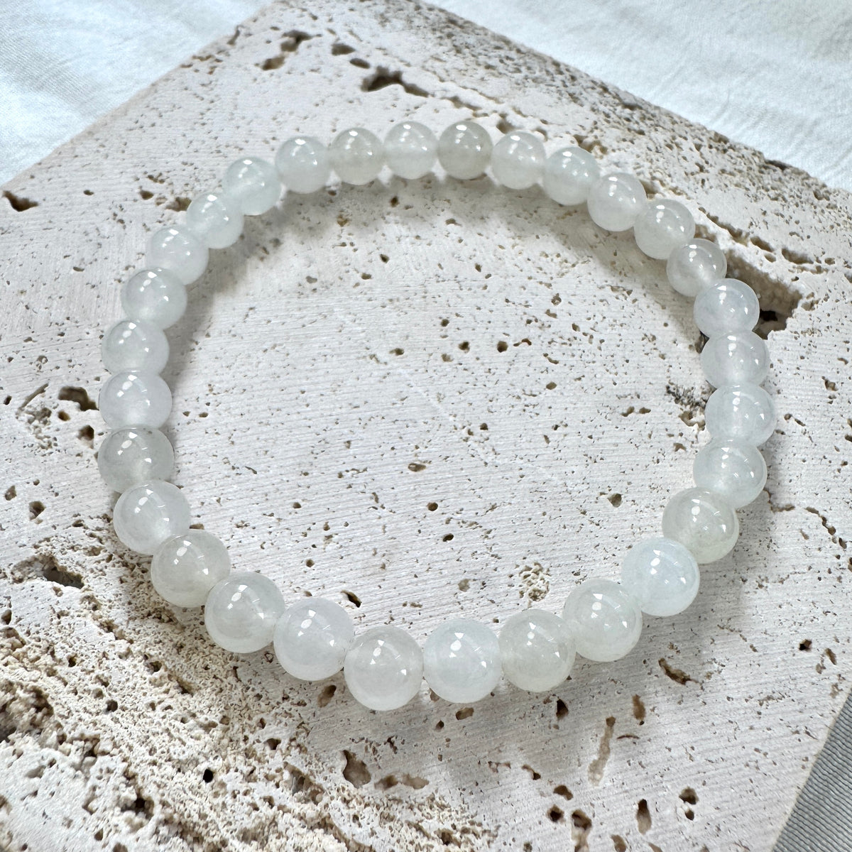STAPLE | Glowy Jadeite Beaded Bracelet