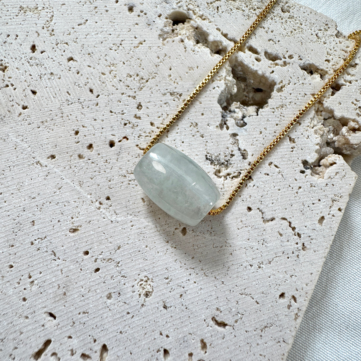 STAPLE | Barrel Jadeite Necklace (Slim)