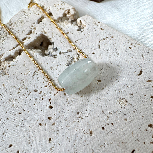 STAPLE | Barrel Jadeite Necklace (Slim)