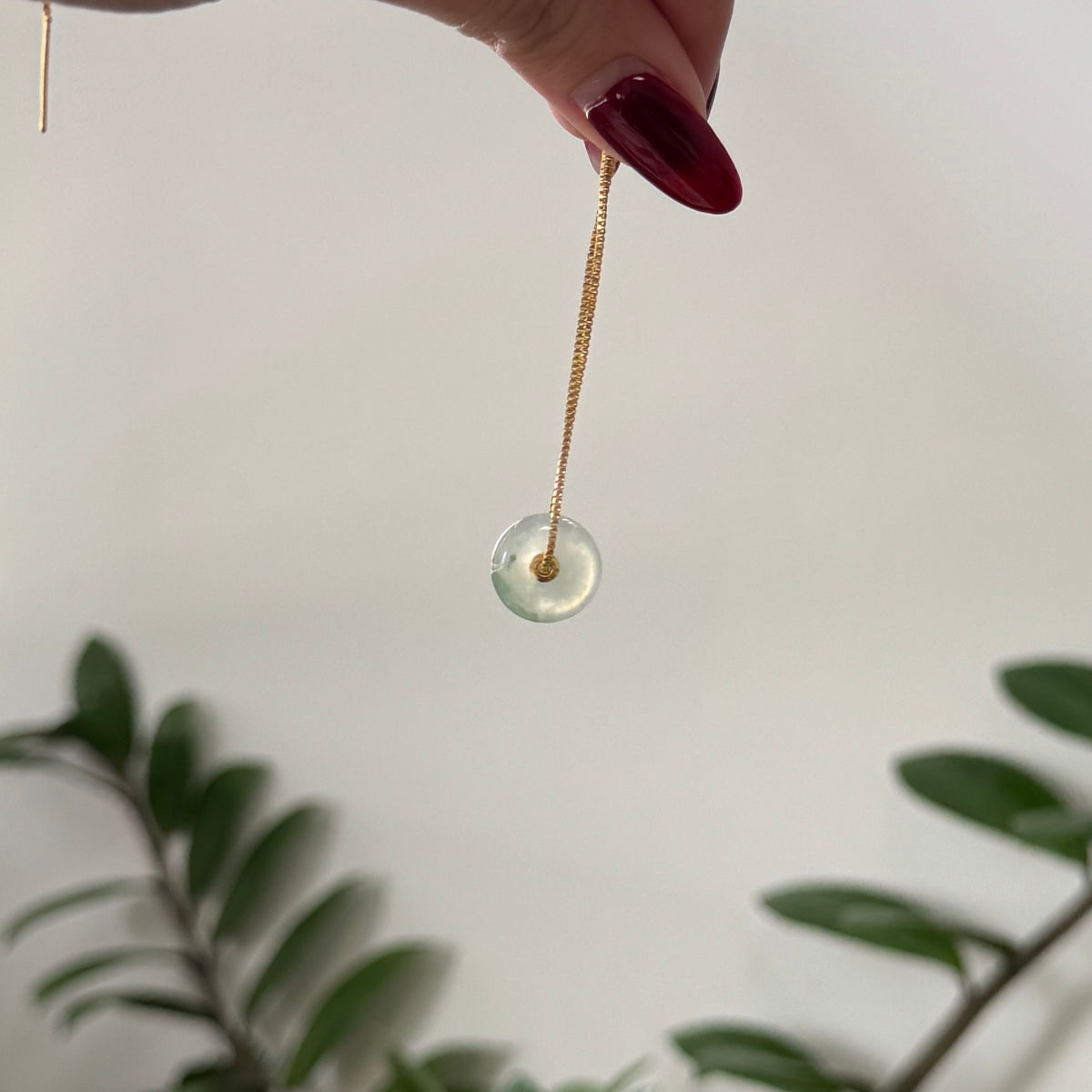 STAPLE | 18k Gold Piaohua Jadeite Doughnut Pendant (I)