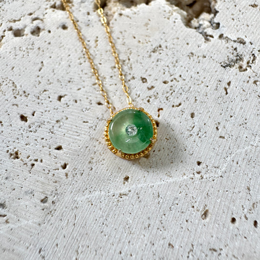 STAPLE |  Petite Jadeite Doughnut Necklace (Green II)