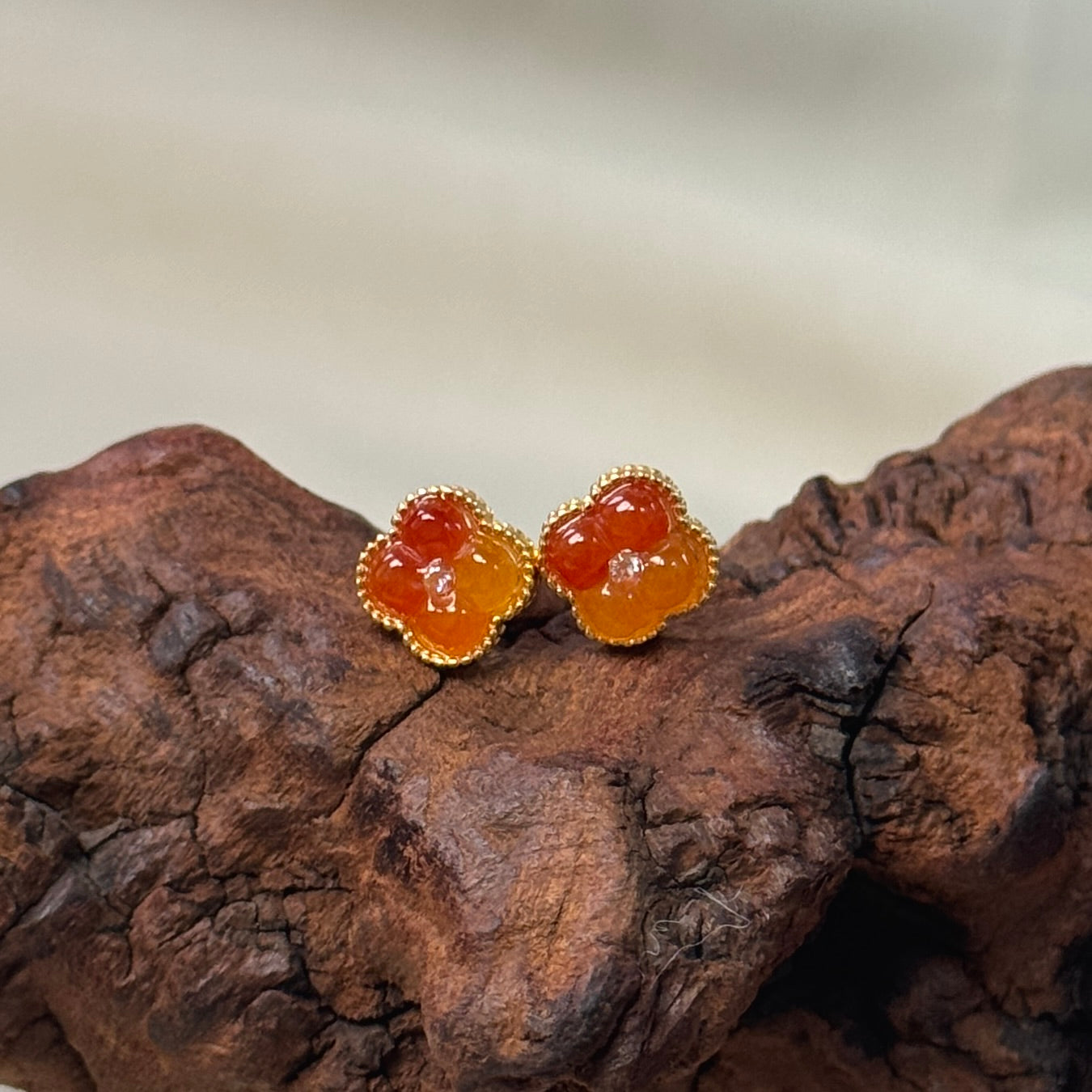 Osmanthus Jadeite Earrings- Petite