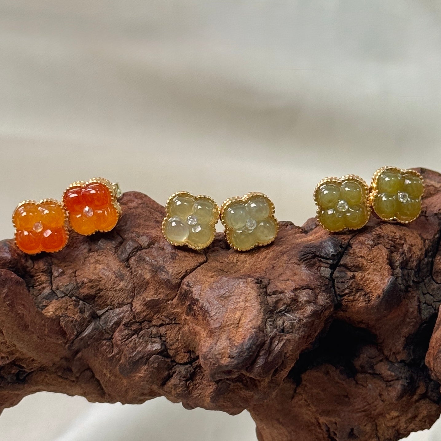 Osmanthus Jadeite Earrings- Small