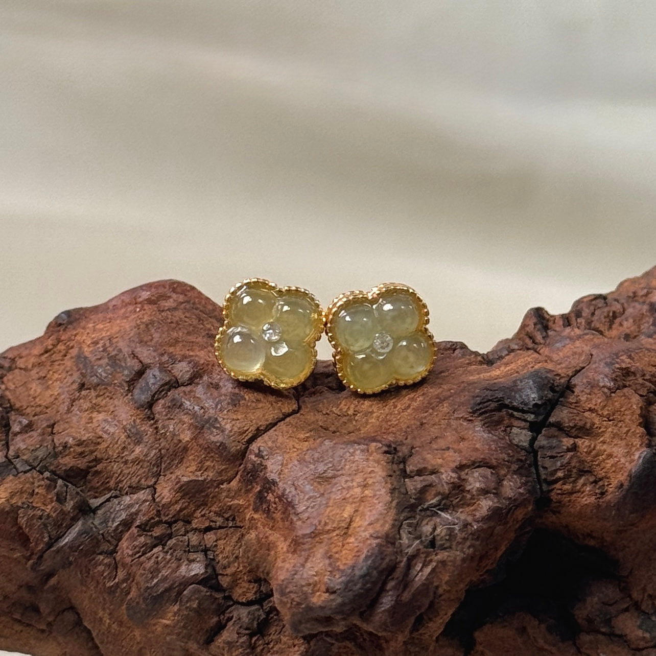 Osmanthus Jadeite Earrings- Small