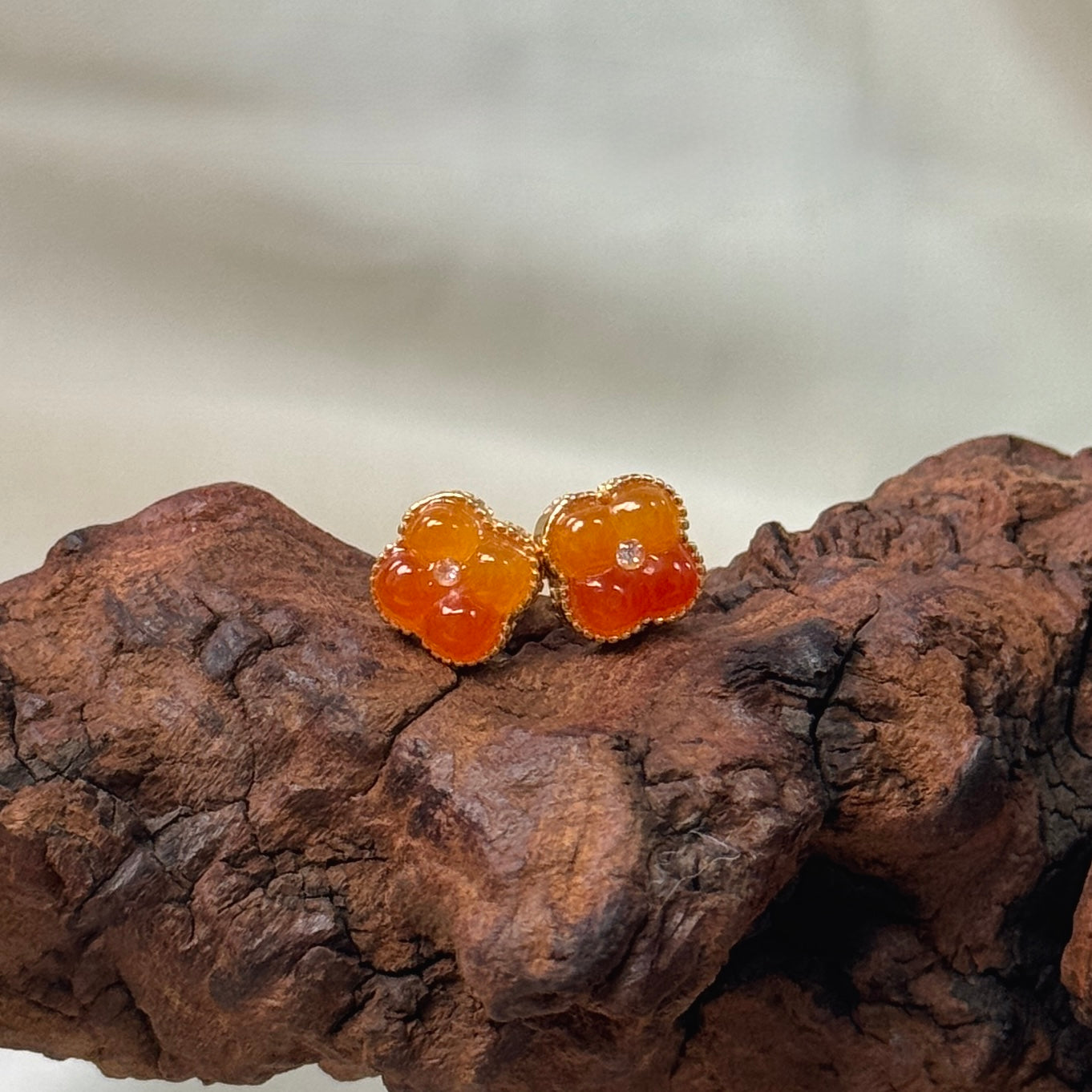 Osmanthus Jadeite Earrings- Small