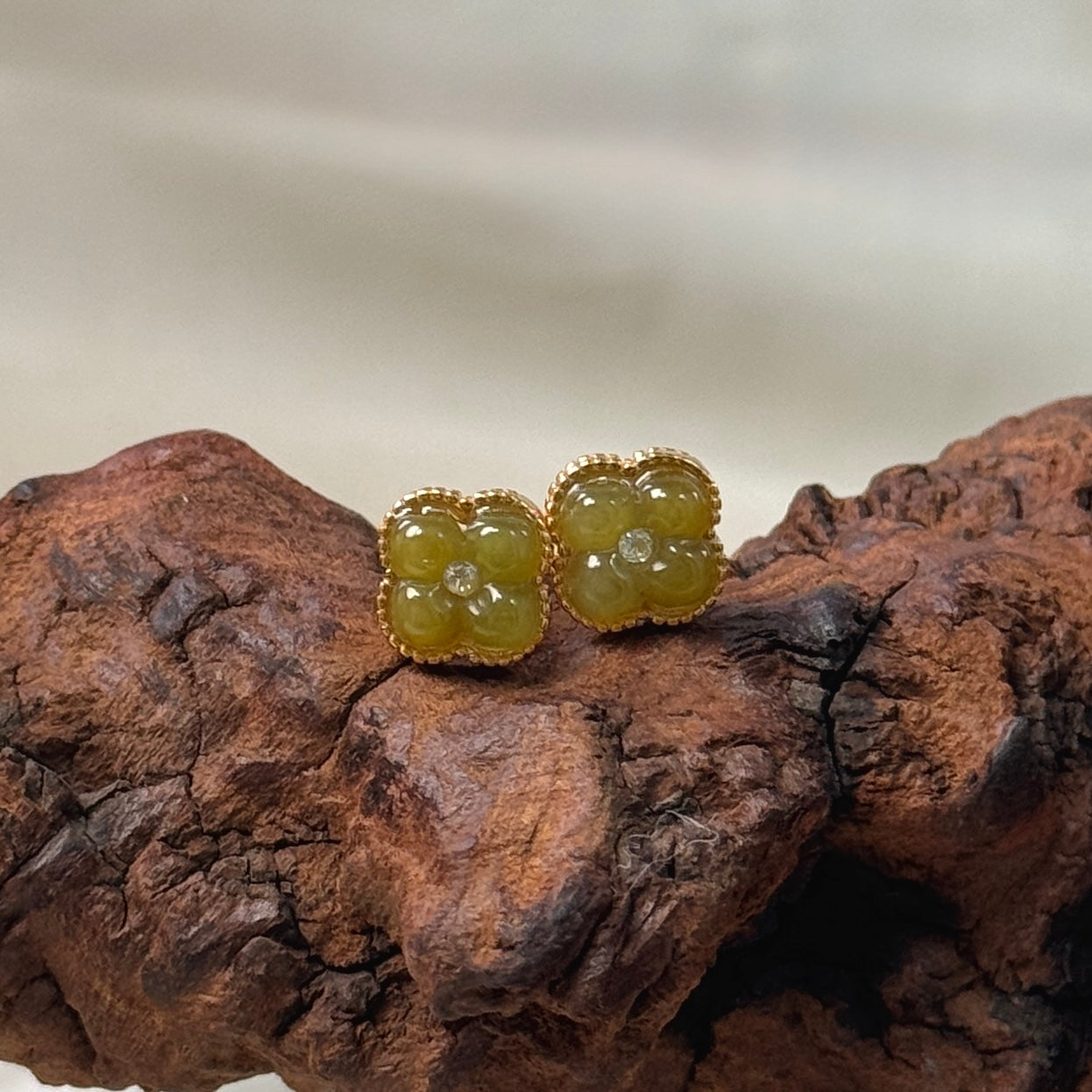 Osmanthus Jadeite Earrings- Small