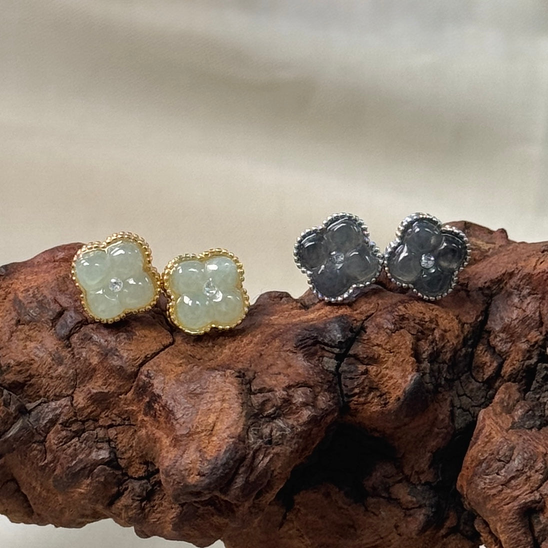 Osmanthus Jadeite Earrings- Midi