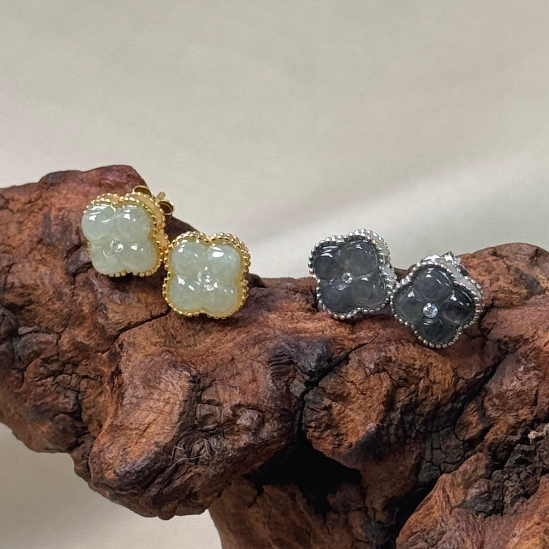 Osmanthus Jadeite Earrings- Midi