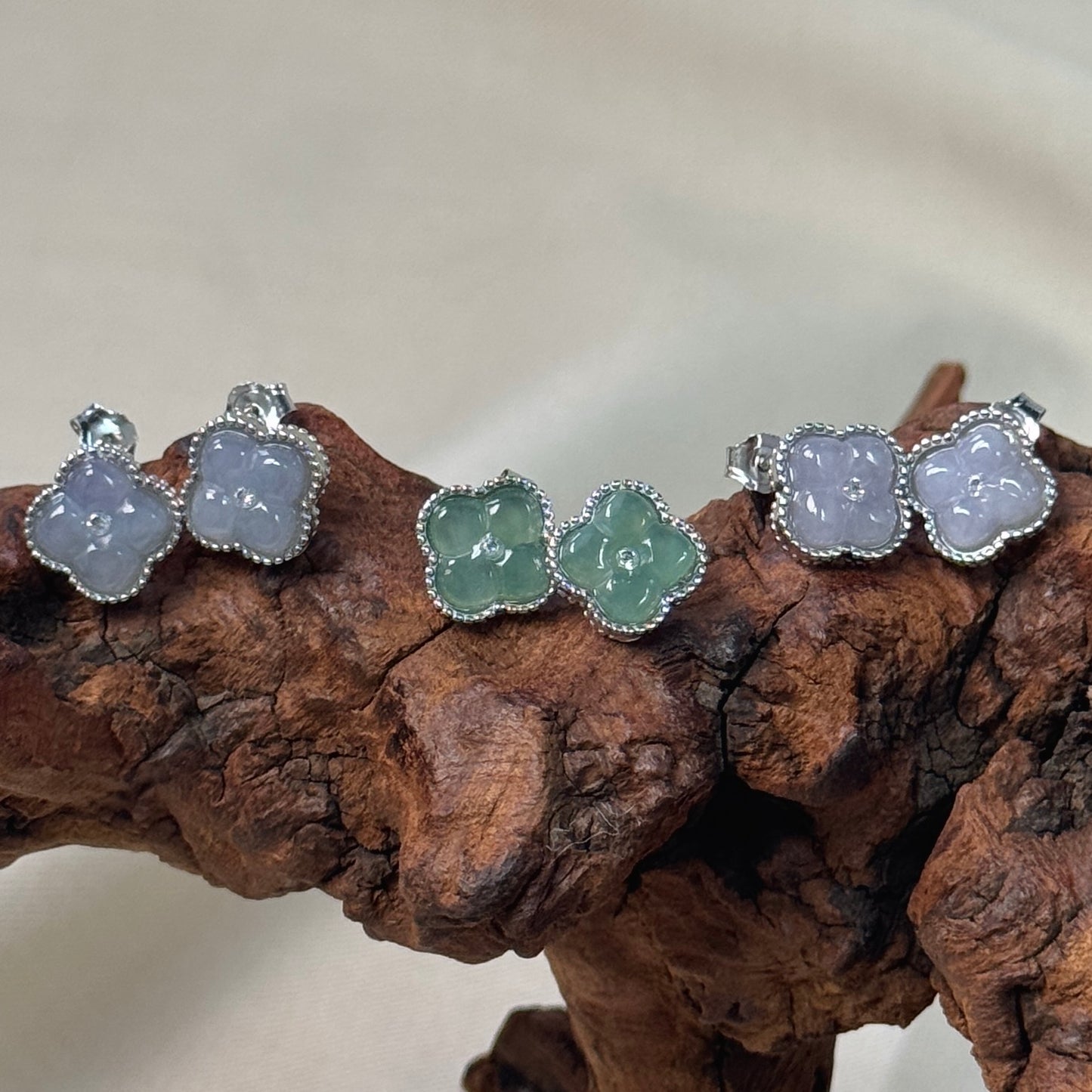 Osmanthus Jadeite Earrings- Large