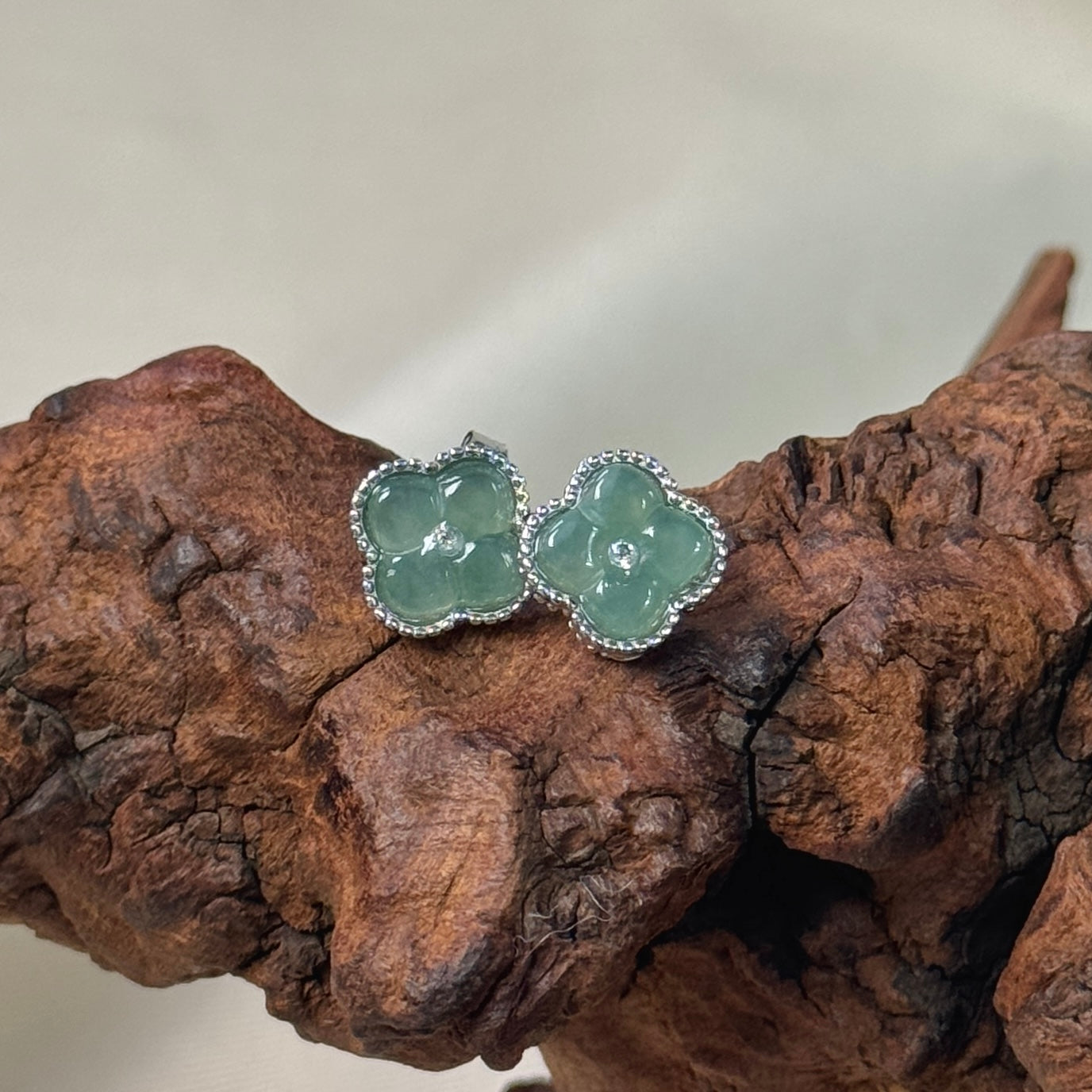 Osmanthus Jadeite Earrings- Large