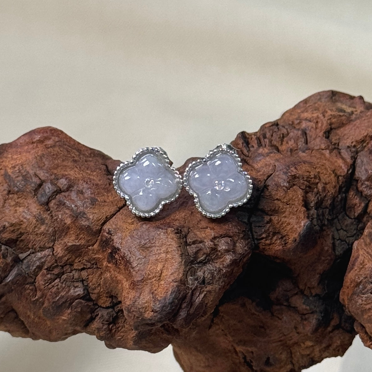 Osmanthus Jadeite Earrings- Large