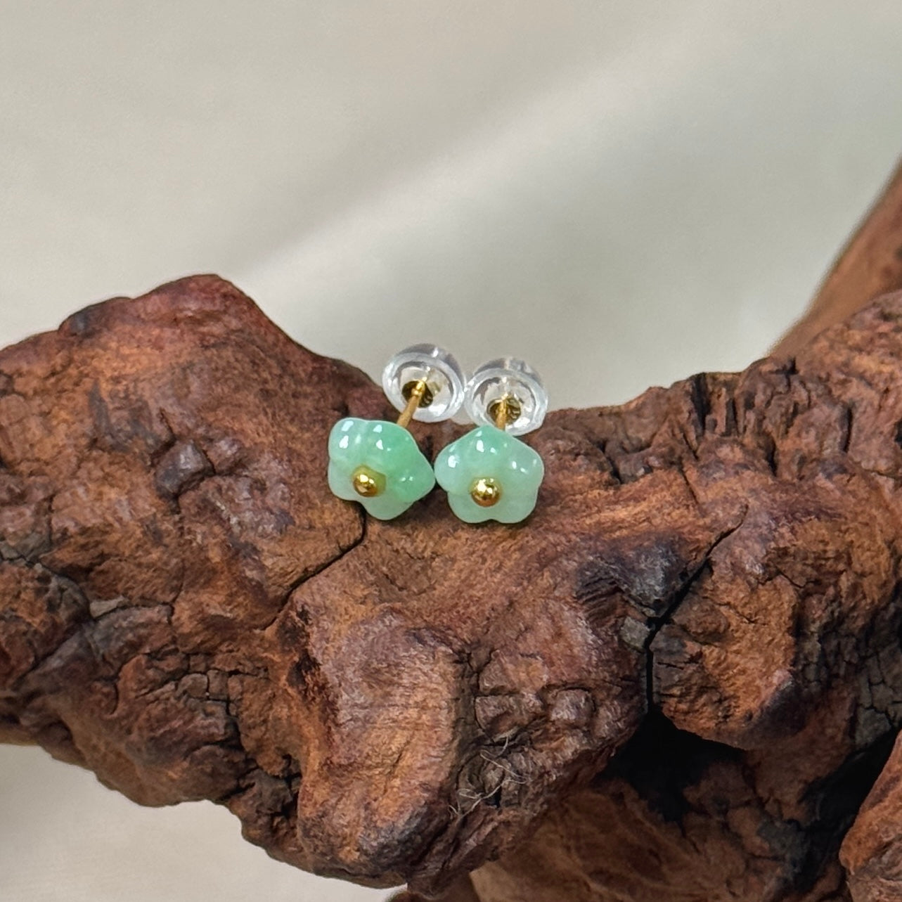 Floret Jadeite Earrings- Green