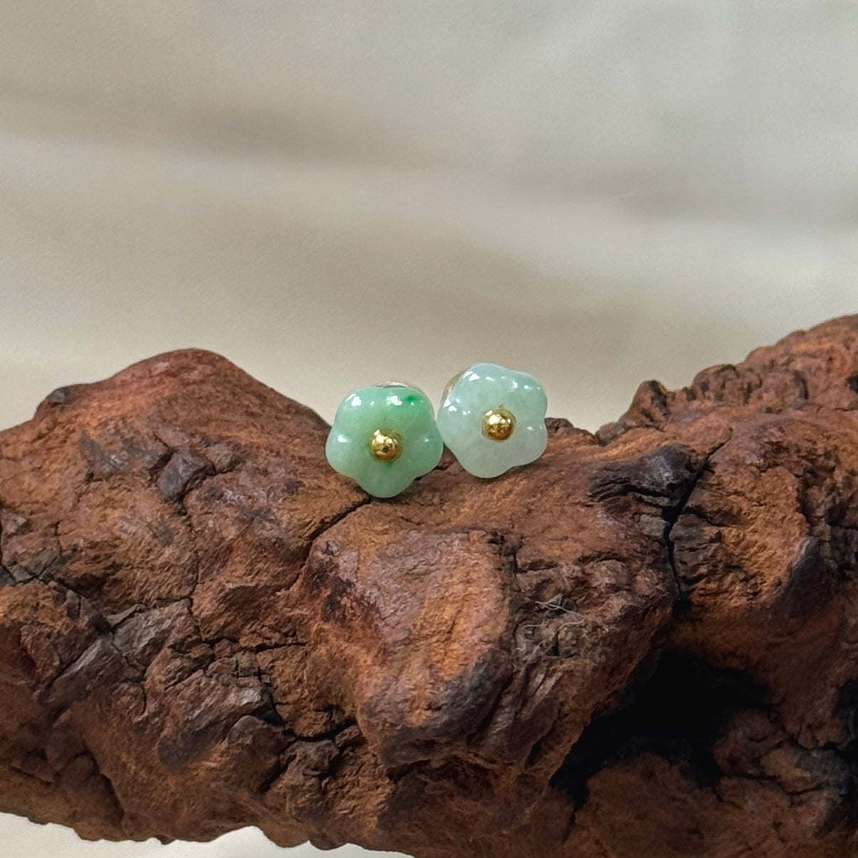 Floret Jadeite Earrings- Green