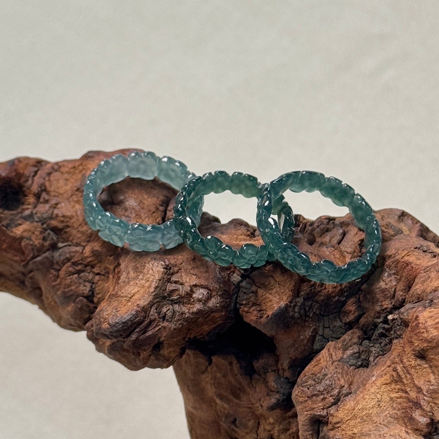 Garland Jadeite Rings