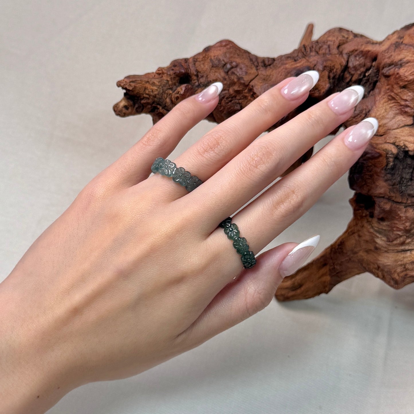 Garland Jadeite Rings