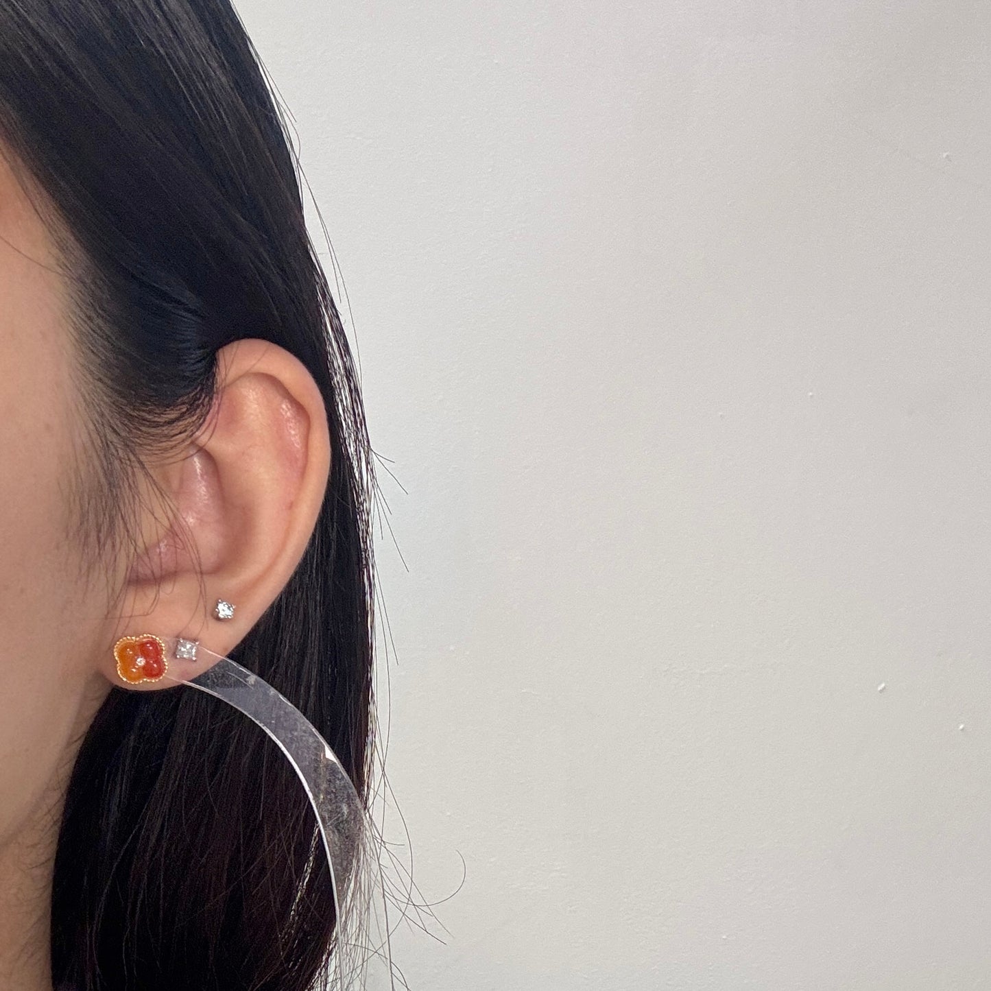 Osmanthus Jadeite Earrings- Petite