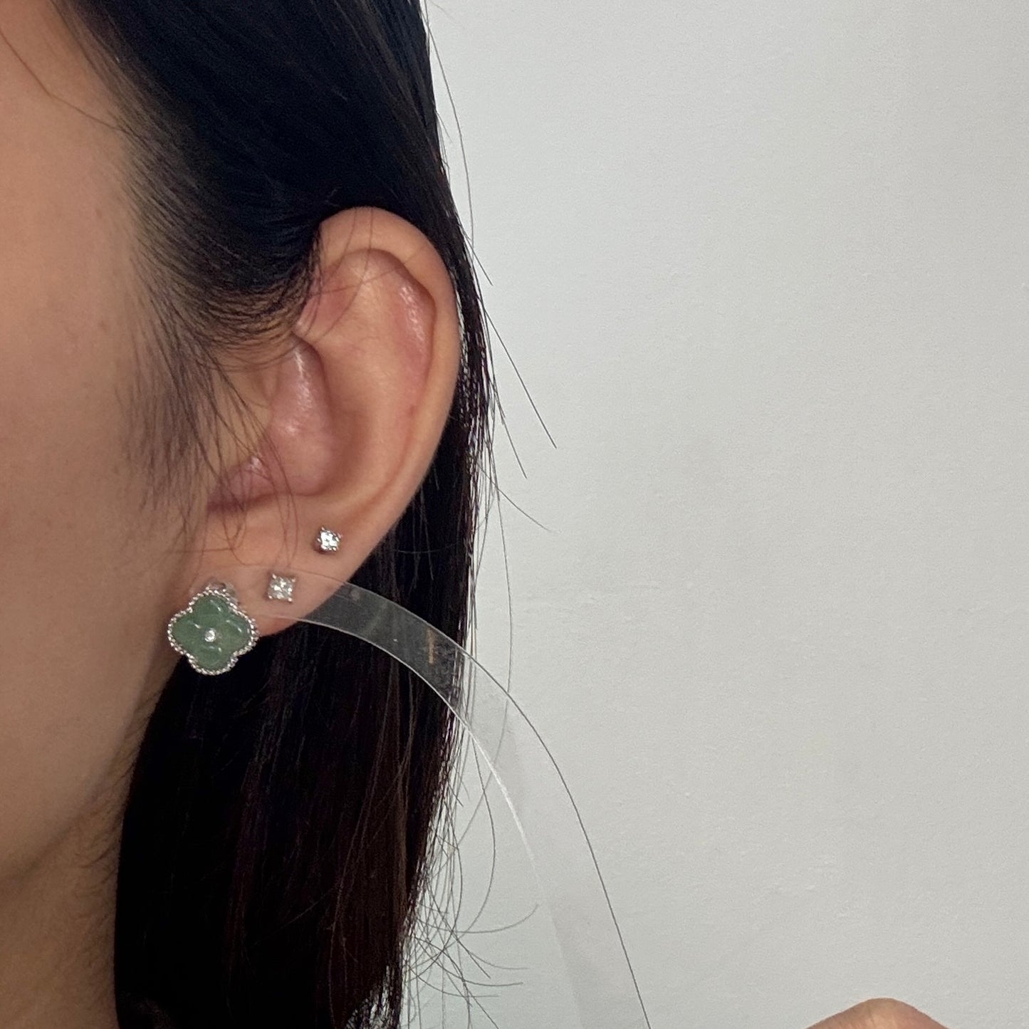 Osmanthus Jadeite Earrings- Large