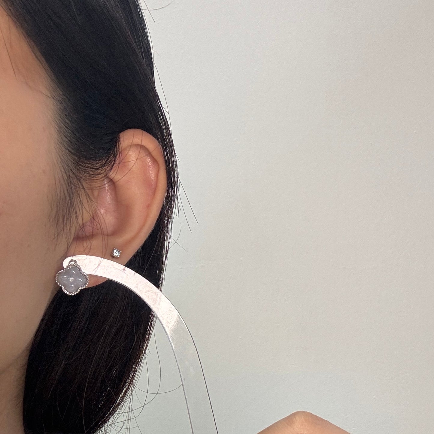 Osmanthus Jadeite Earrings- Large