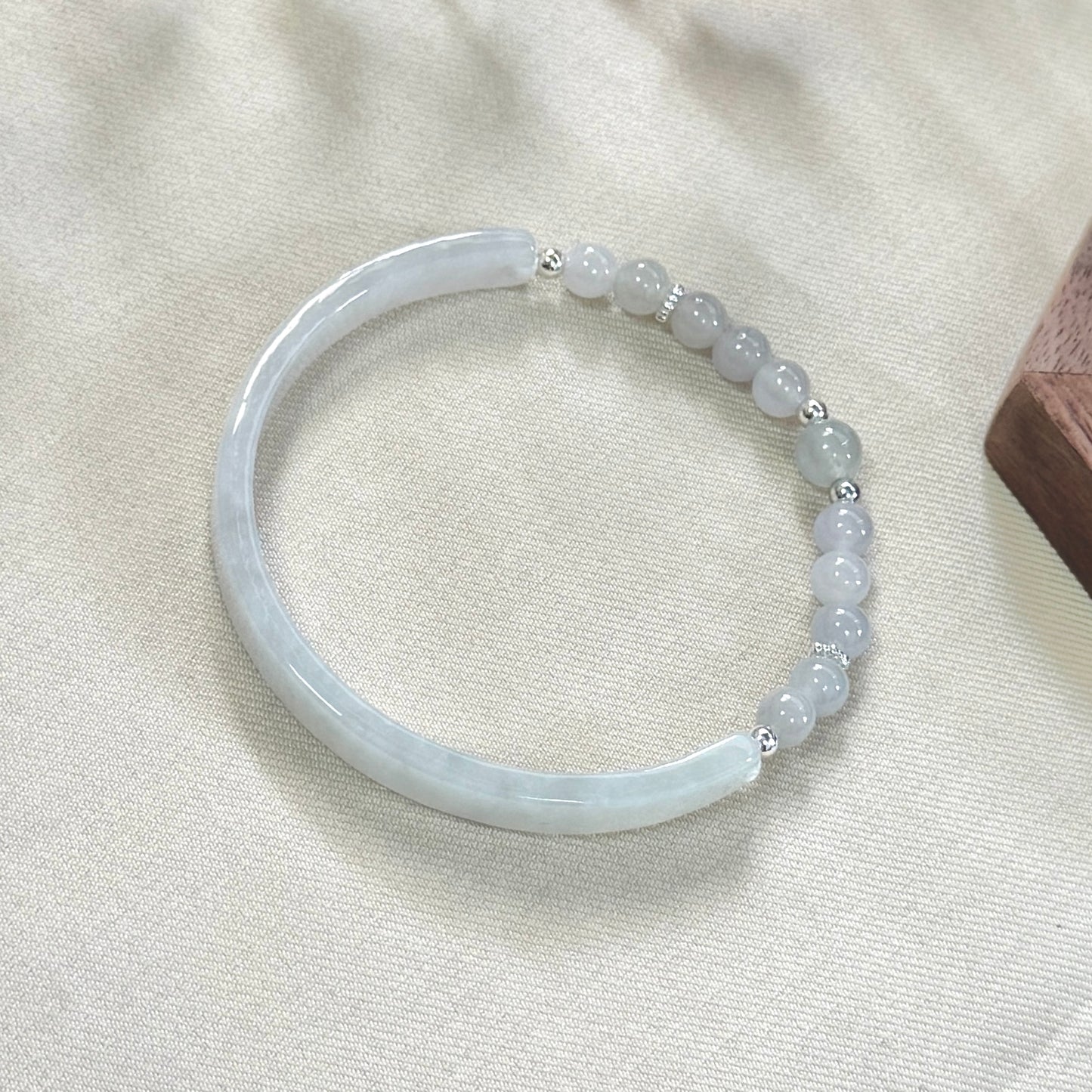 Misty Half-Bangle Jadeite Bracelet