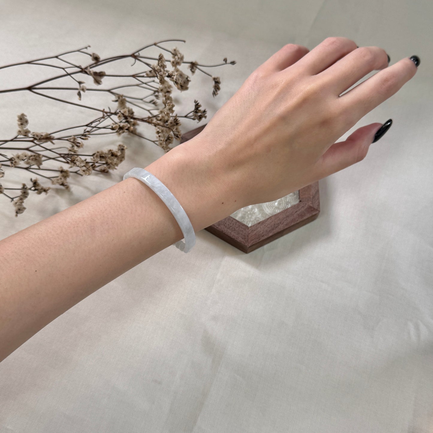 Misty Half-Bangle Jadeite Bracelet