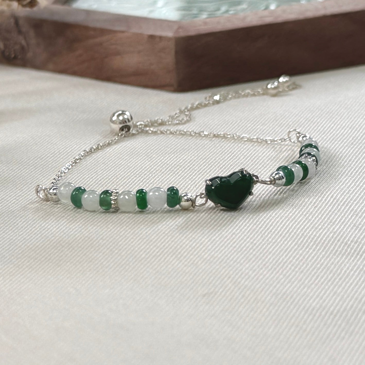 Heart Jadeite Bracelet