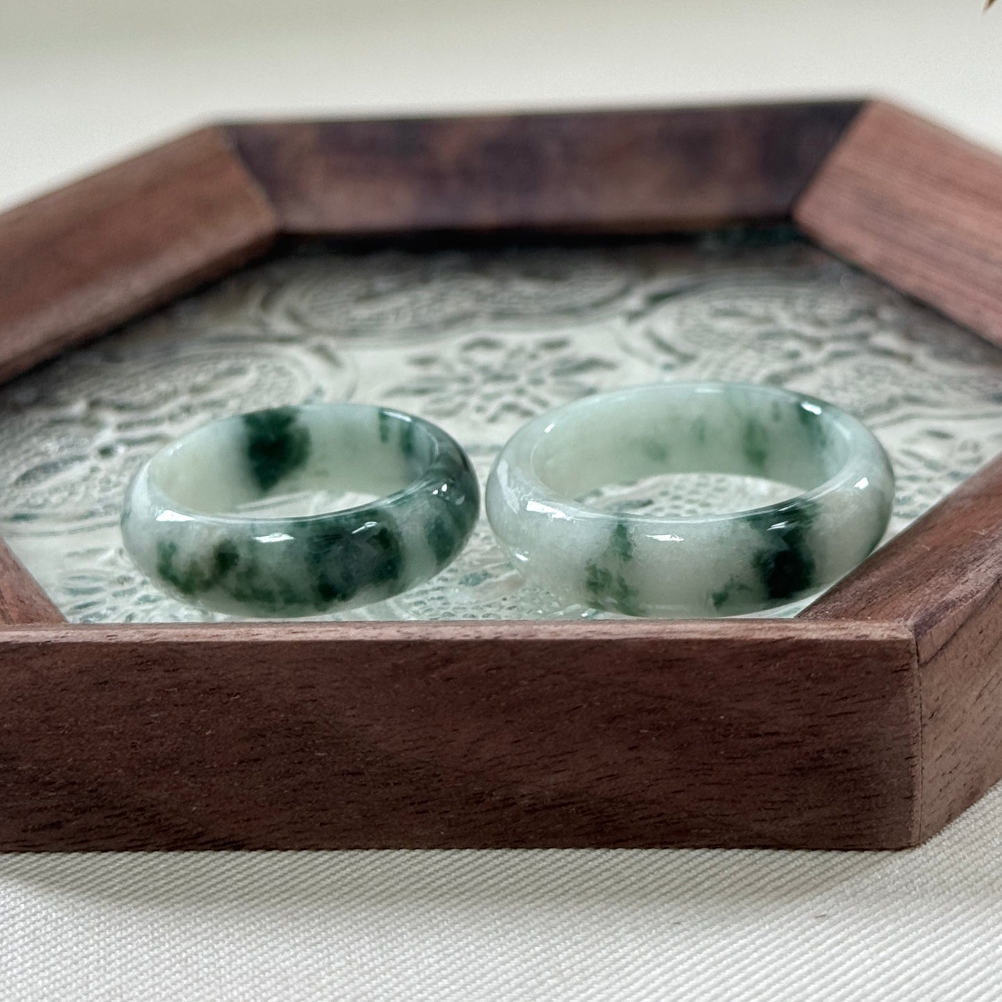 Moss Jadeite Rings