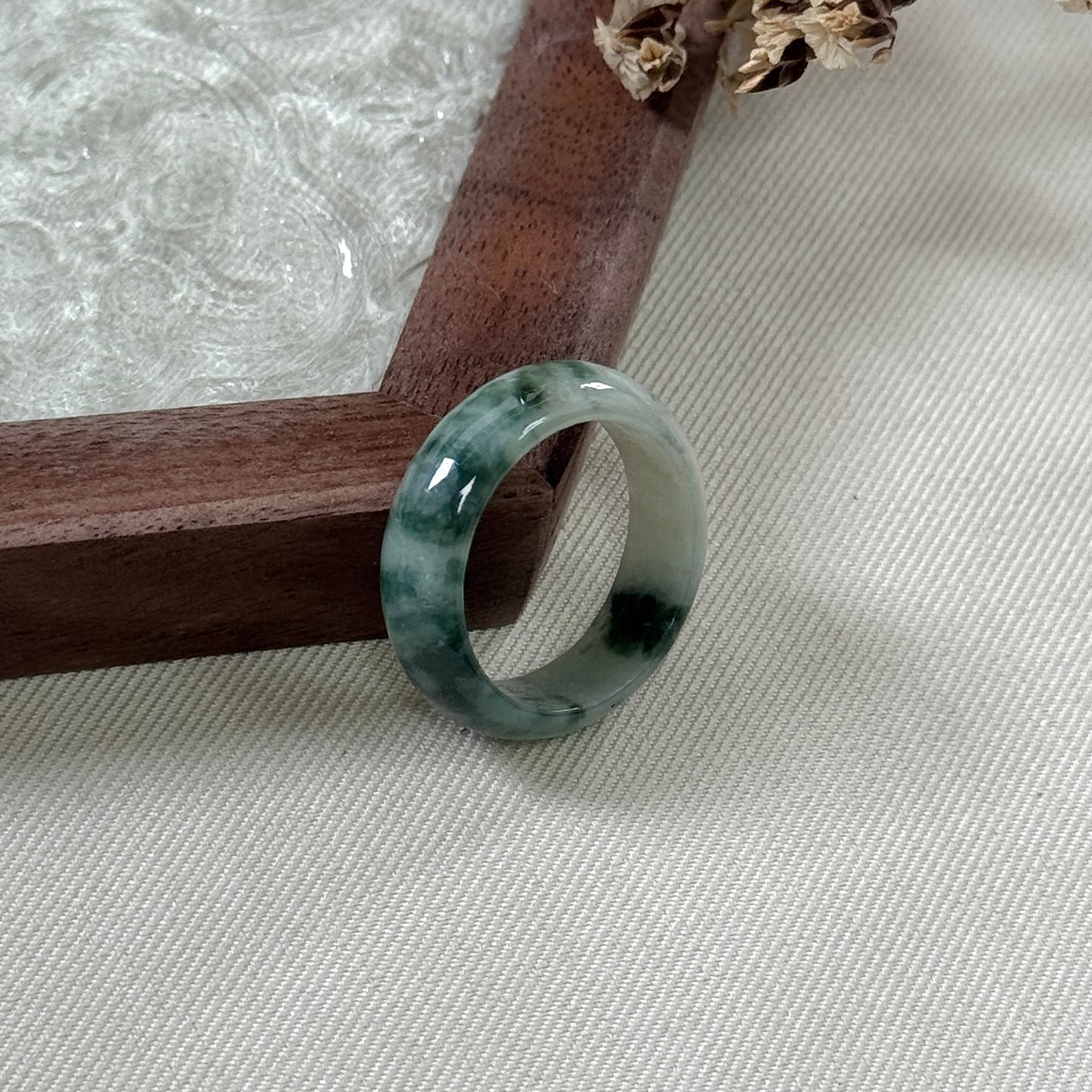 Moss Jadeite Rings