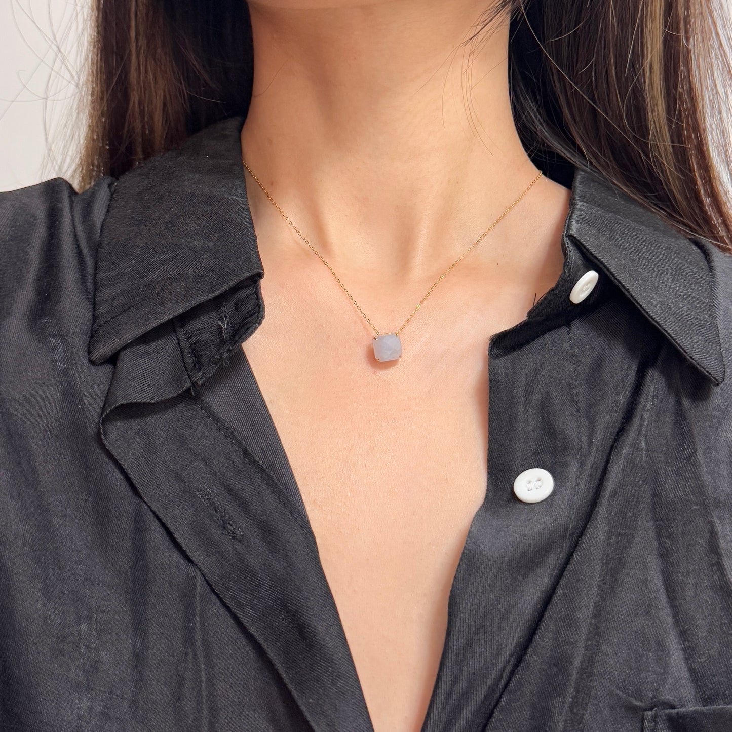 18k Prisma Jadeite Pendant