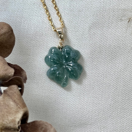 Four-leaf Clover Jadeite Necklace
