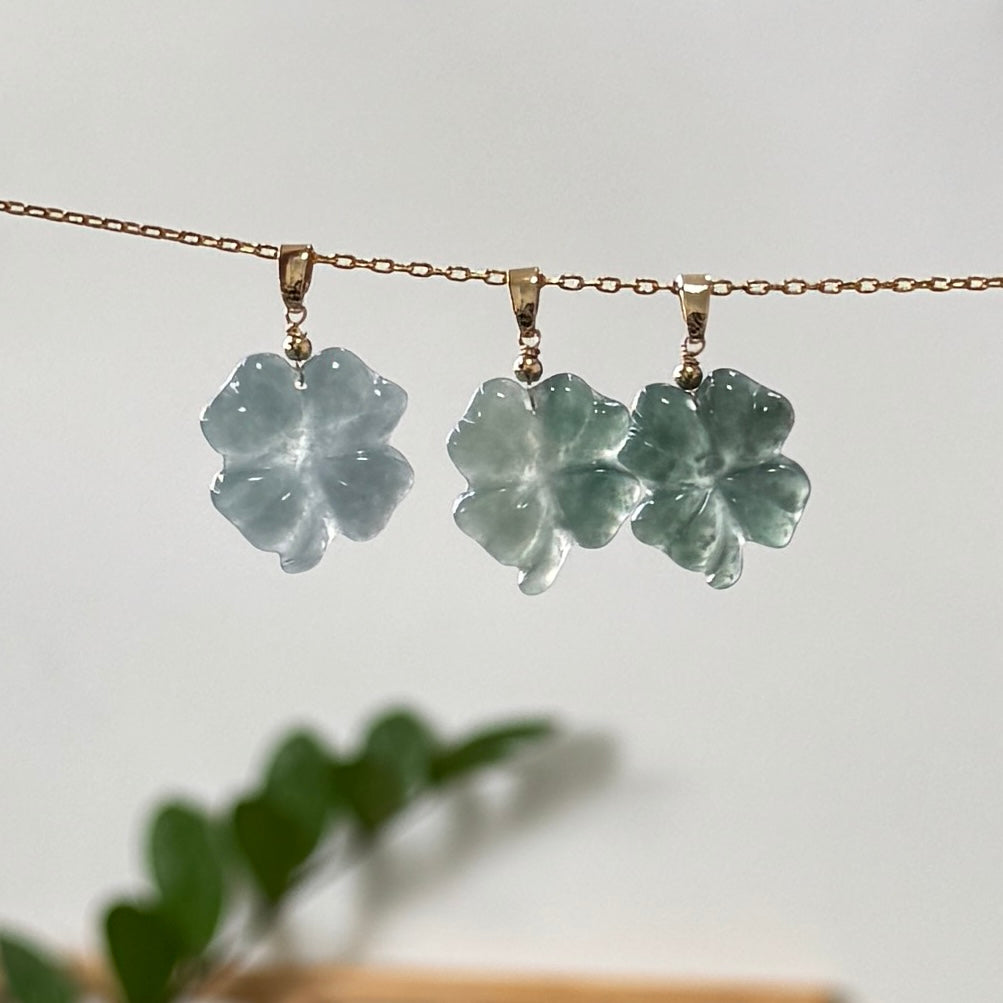 Four-leaf Clover Jadeite Necklace