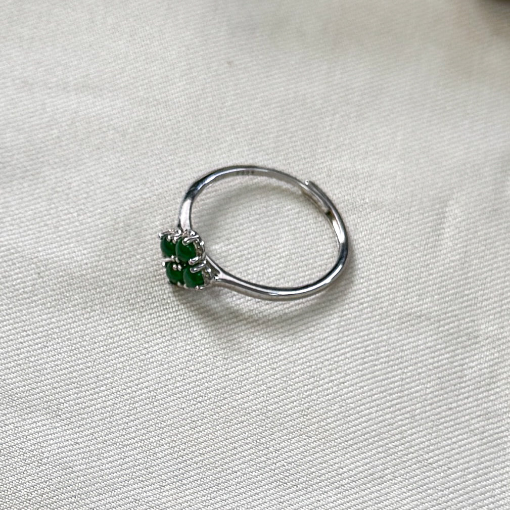 Clover Jadeite Ring