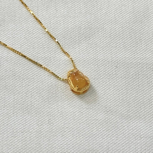 Yellow Hulu Jadeite Necklace