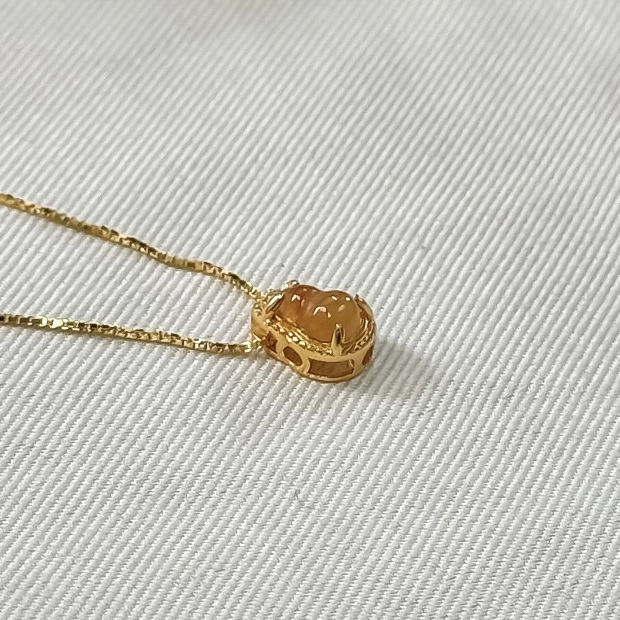 Yellow Hulu Jadeite Necklace