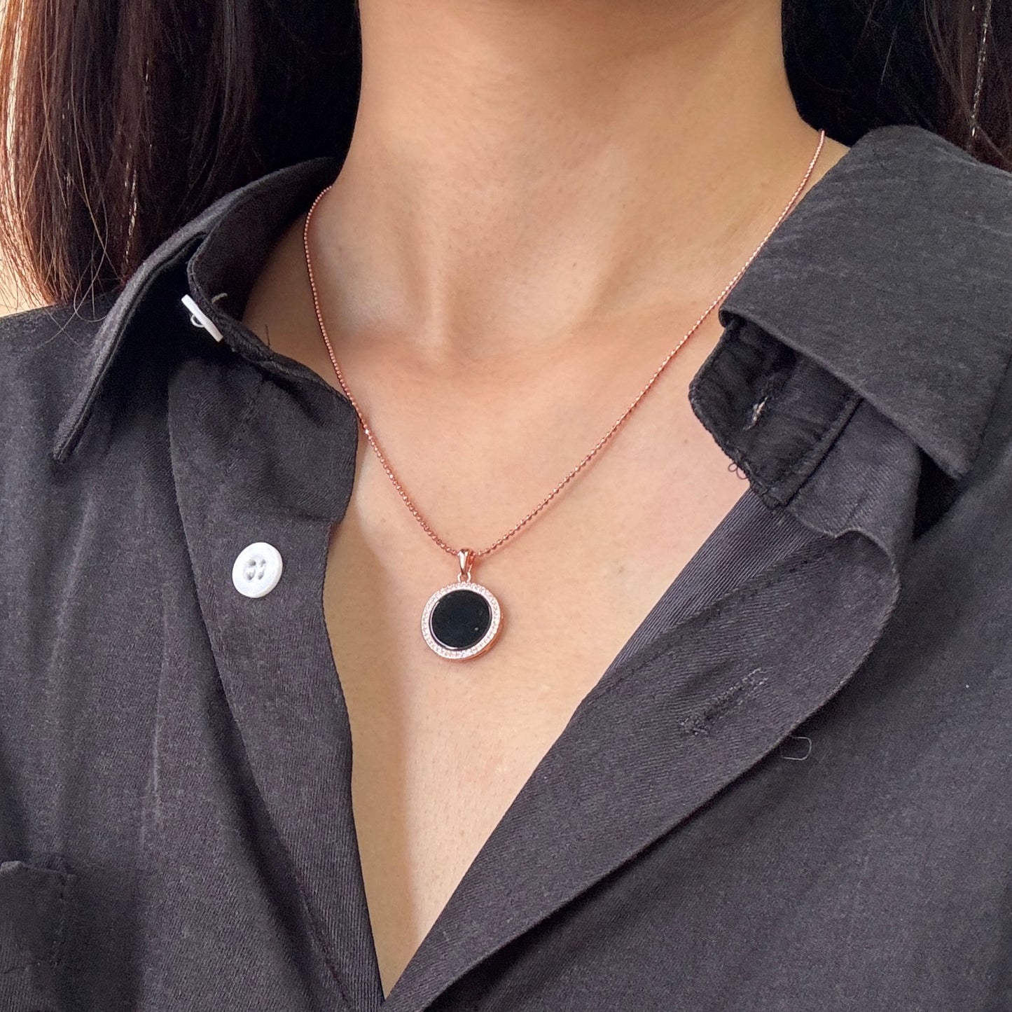 Round Omphacite Jadeite Necklace (01)