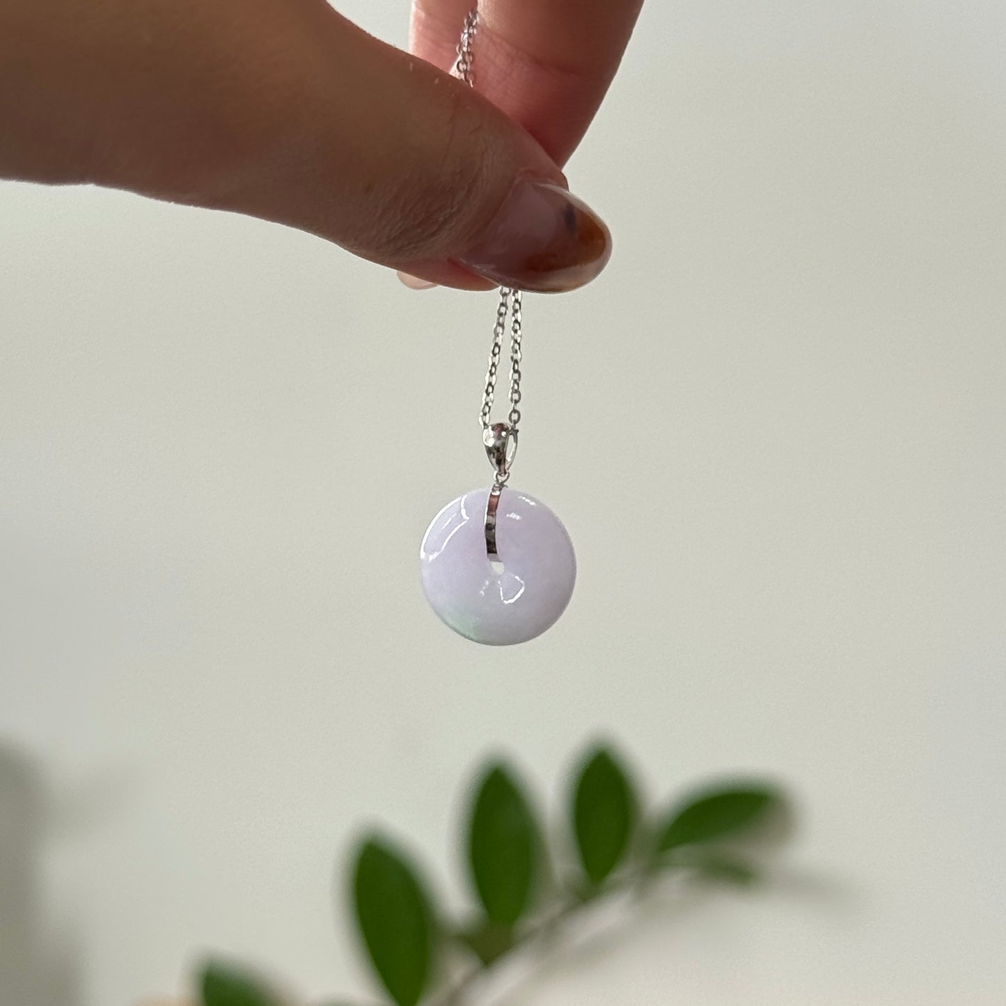 18k Gold Spring Jadeite Doughnut Pendant