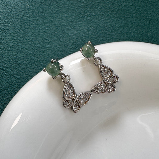 Butterfly Jadeite Earstuds