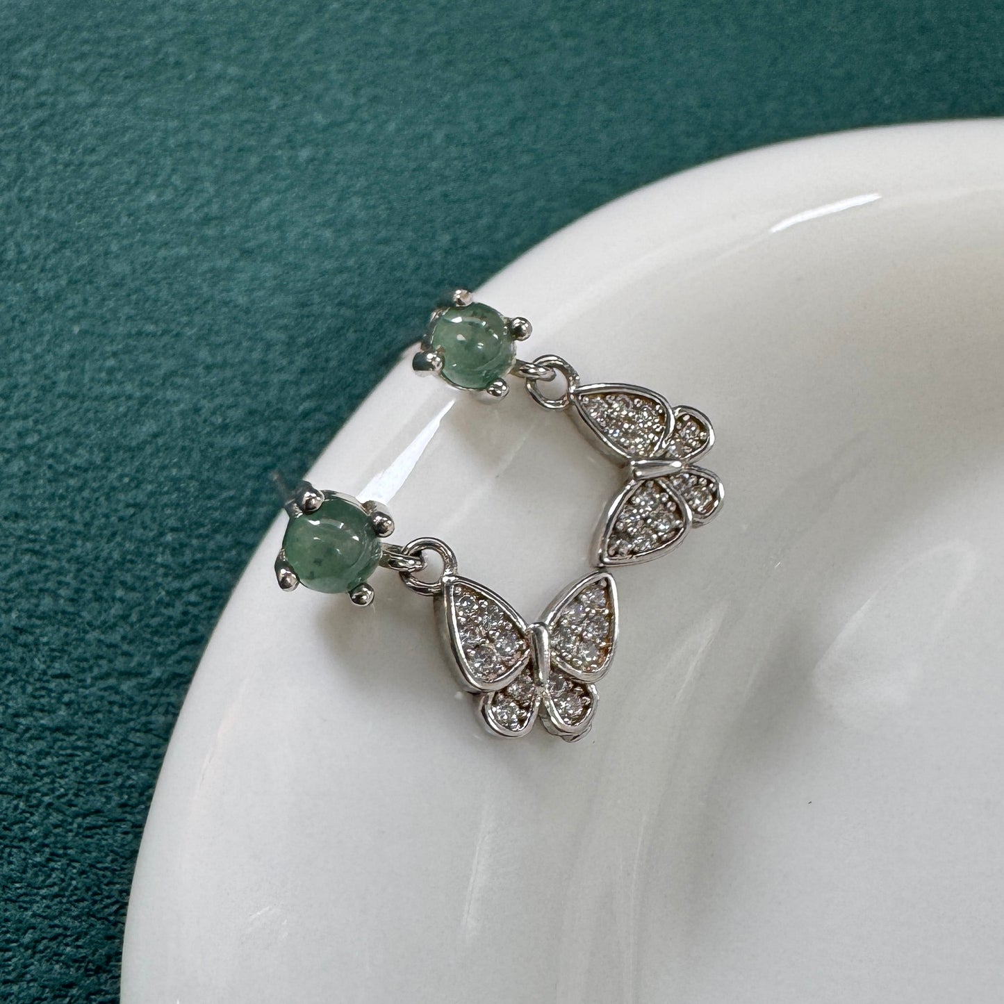 Butterfly Jadeite Earstuds