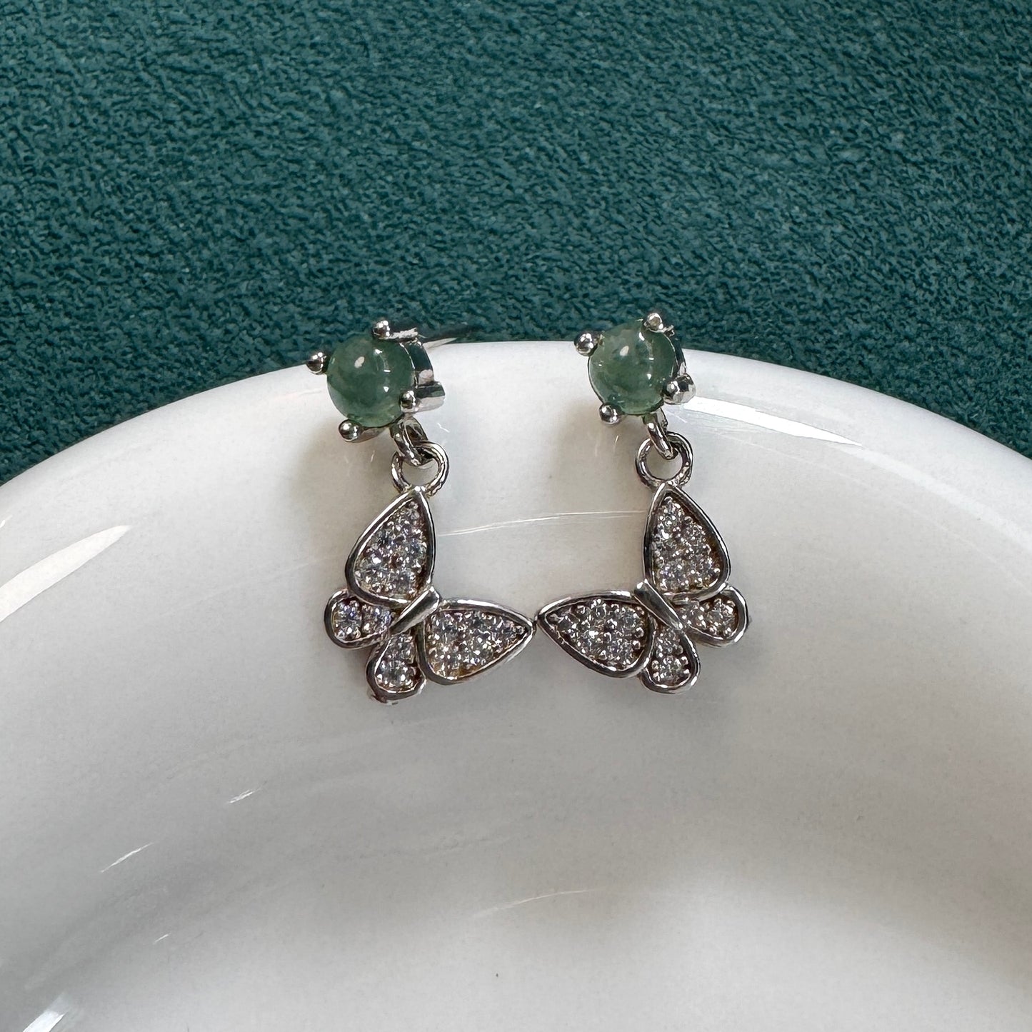 Butterfly Jadeite Earstuds