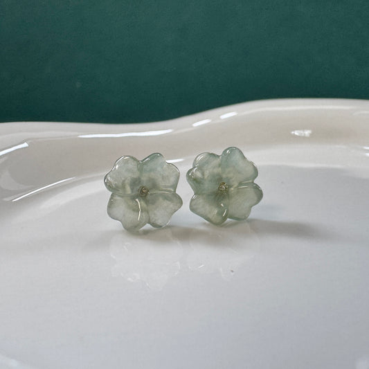 Bloom VI Jadeite Earstuds