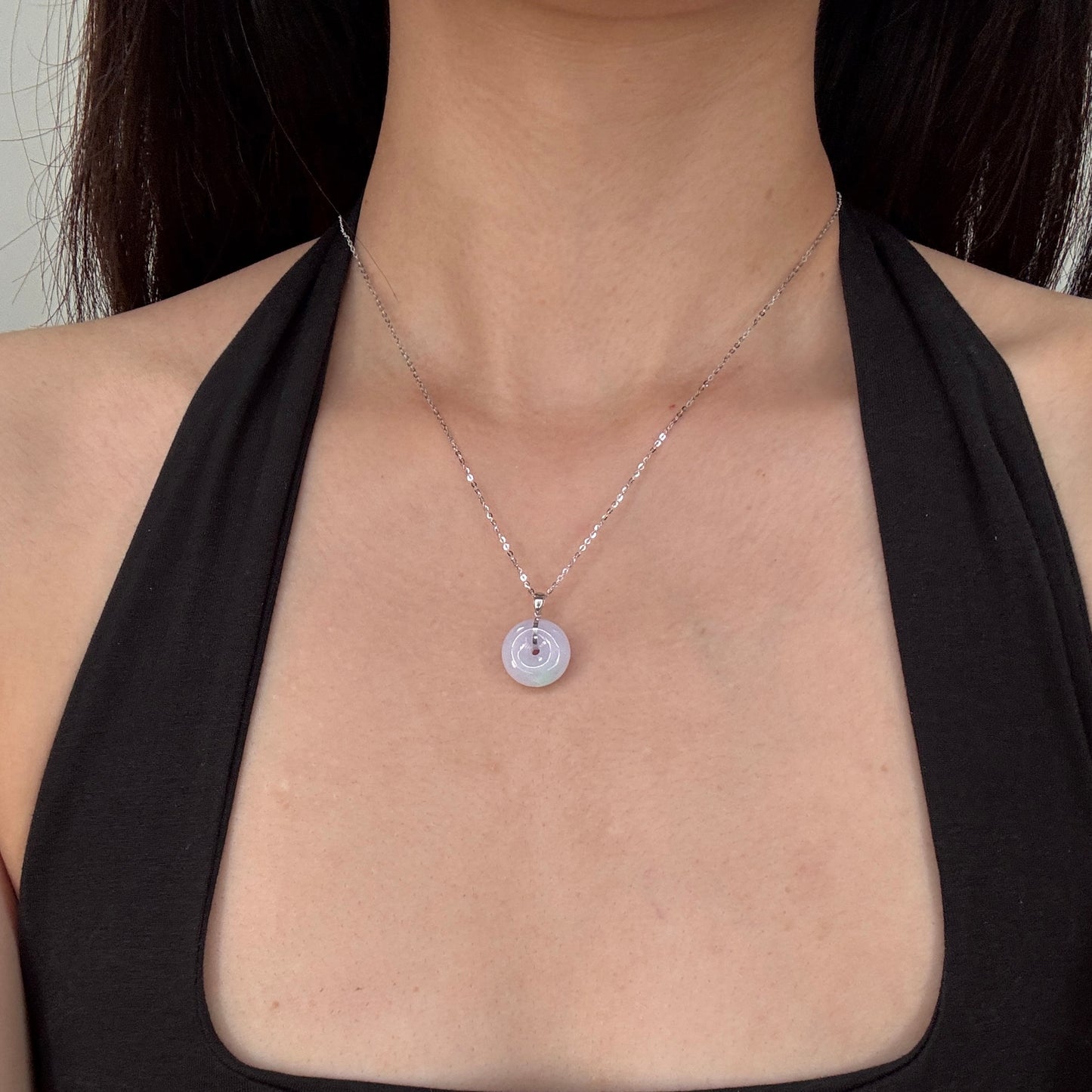 18k Gold Spring Jadeite Doughnut Pendant