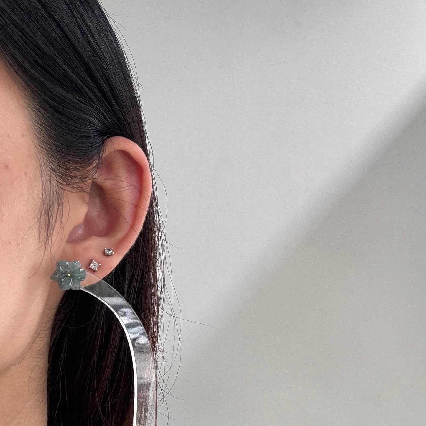 Bloom III Jadeite Earstuds