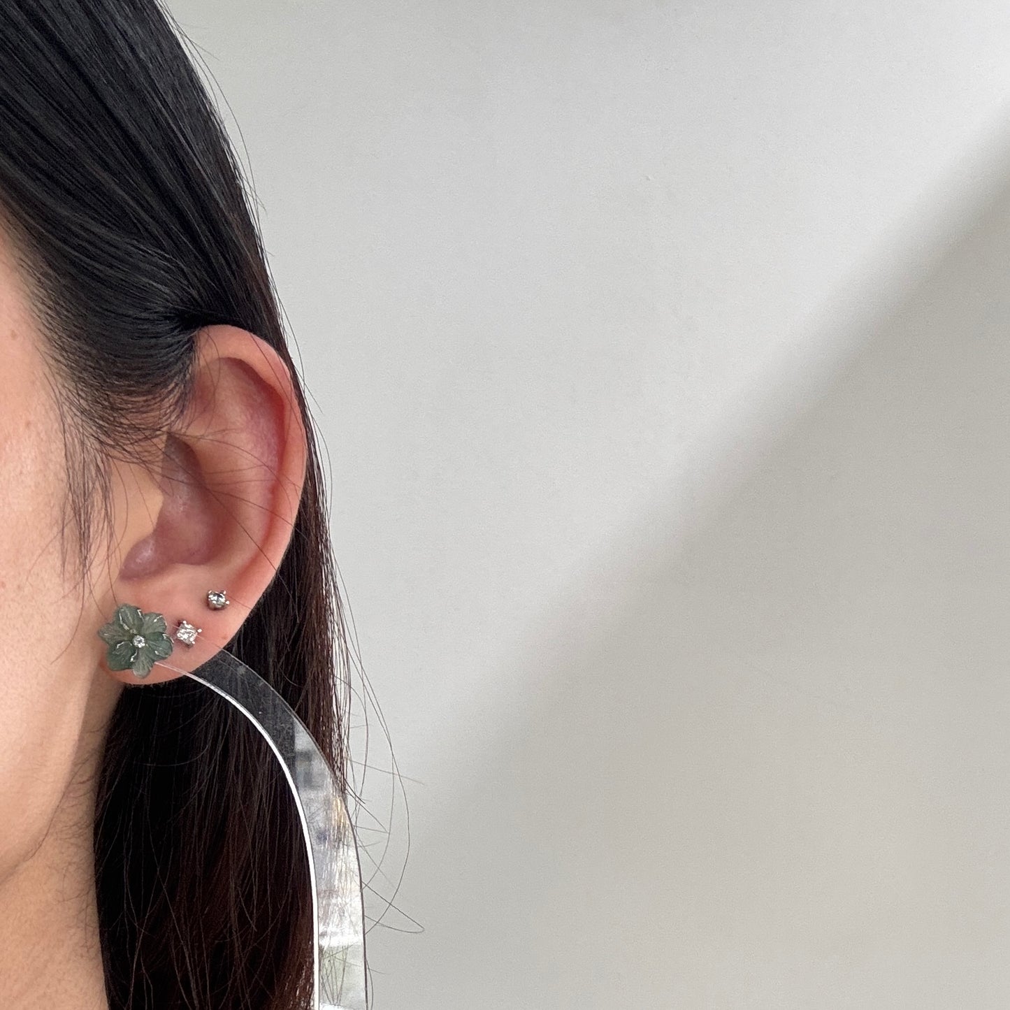Bloom II Jadeite Earstuds