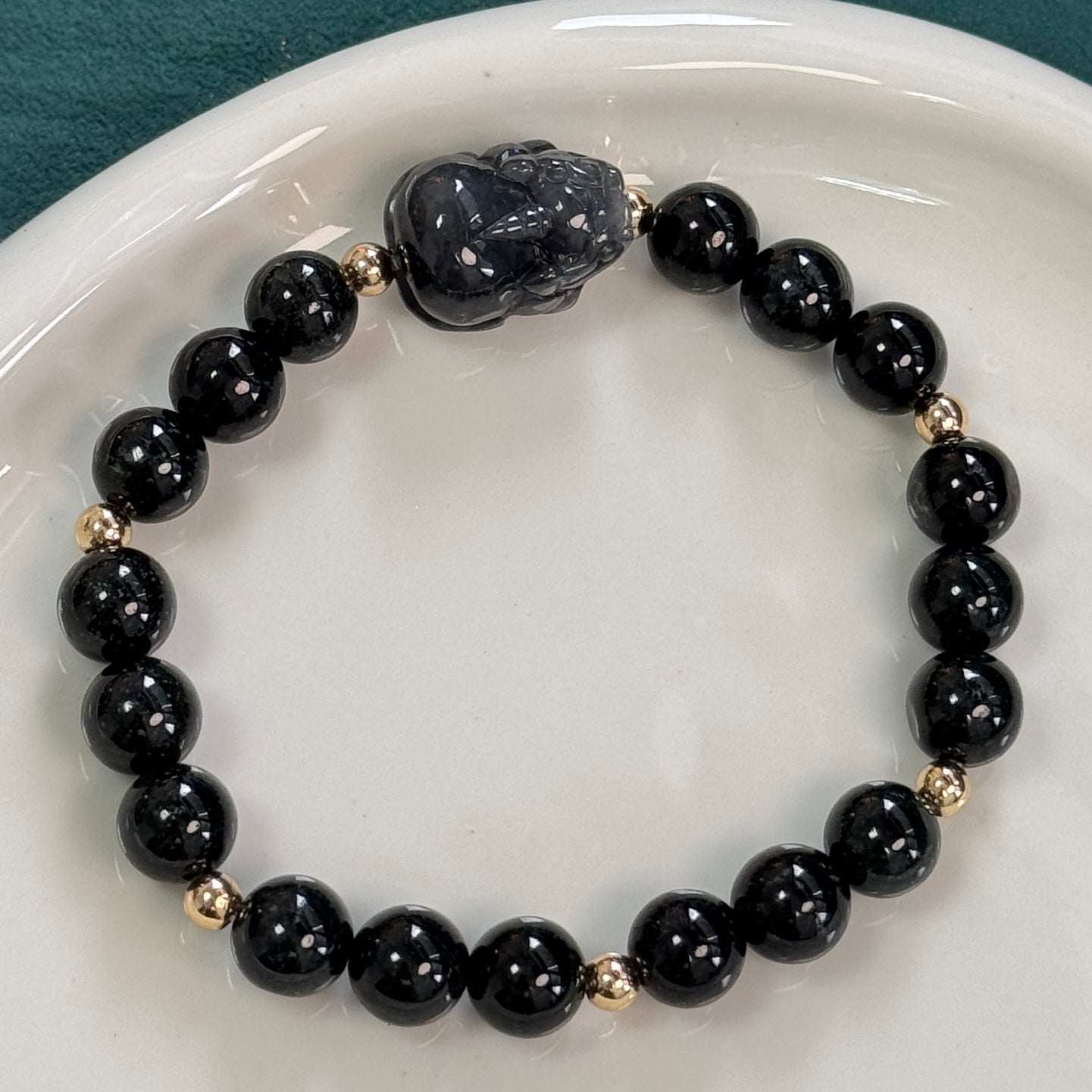 Pixiu Jadeite Bracelet | Black