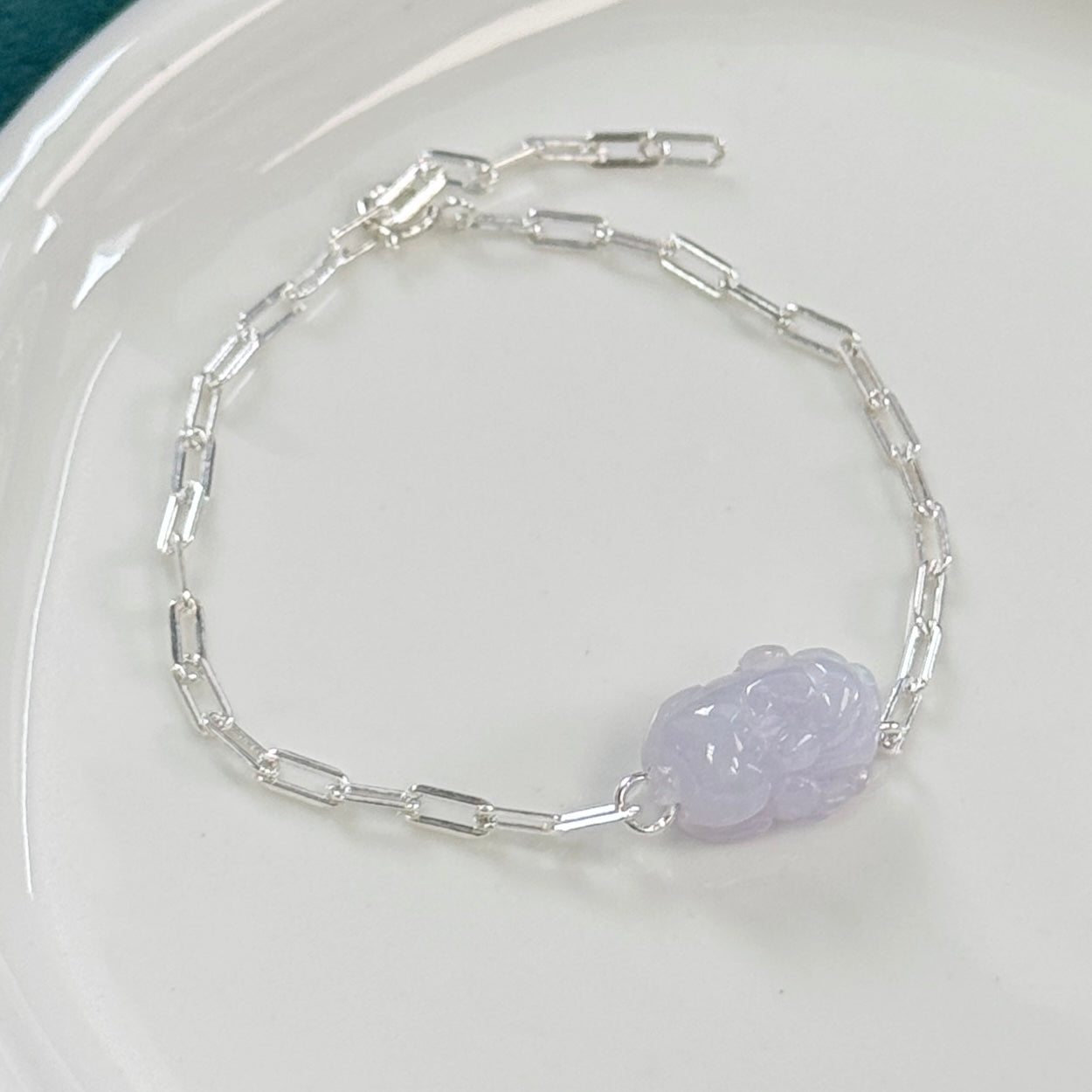 Pixiu Jadeite Bracelet | Lavender