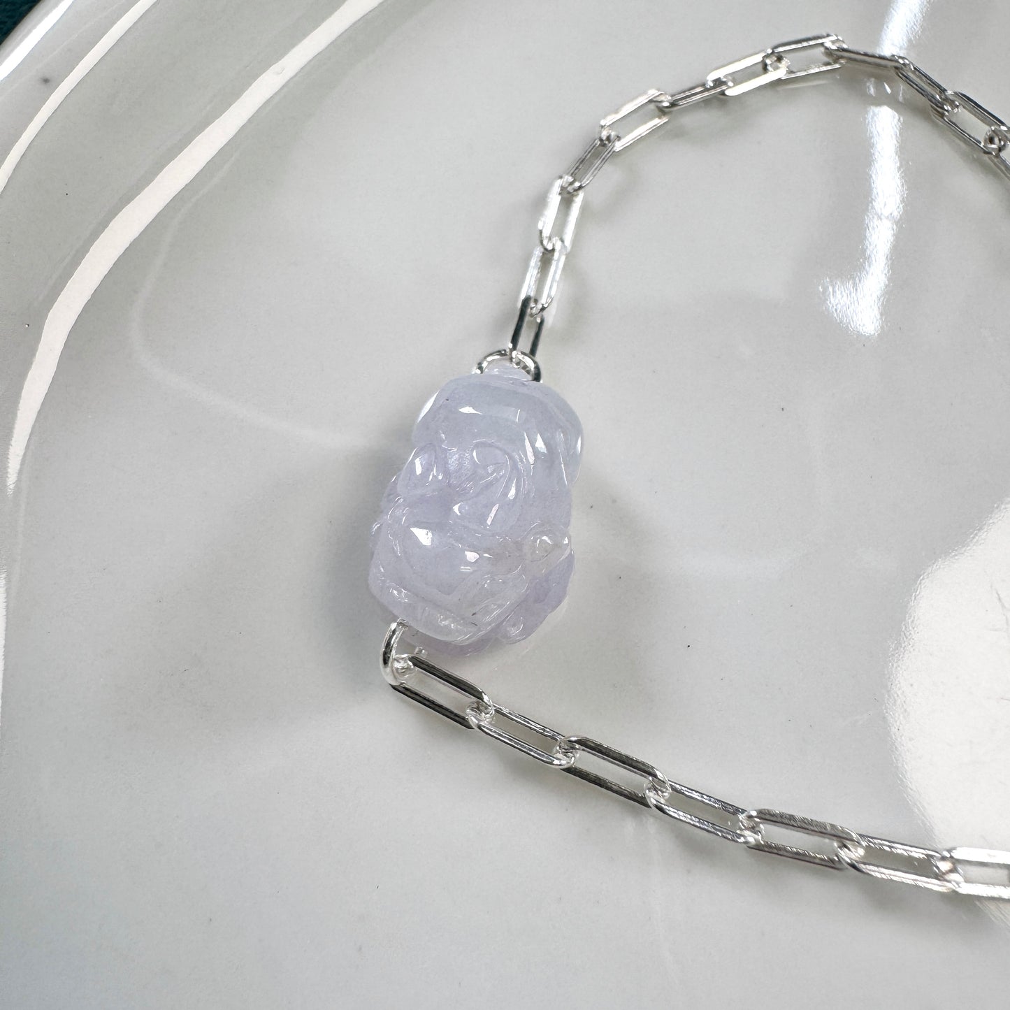 Pixiu Jadeite Bracelet | Lavender